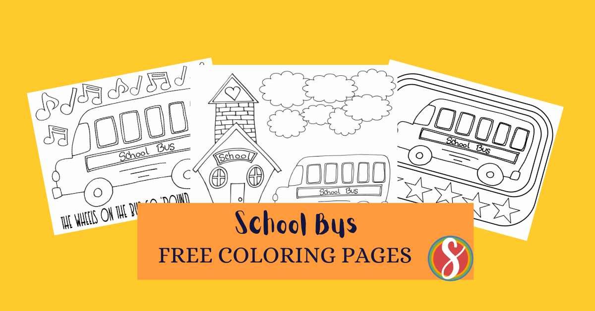 Free school bus coloring pages â stevie doodles
