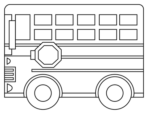Bus coloring page free printable coloring pages