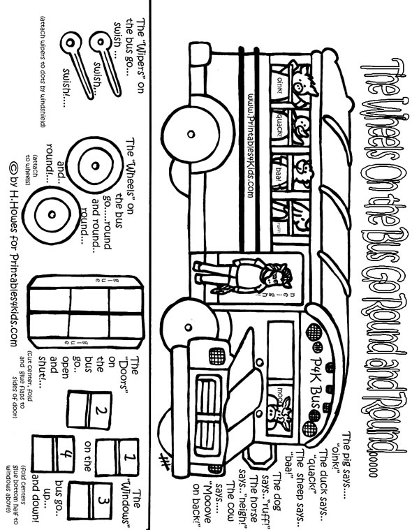 Printable wheels on the bus back to school preschool activity â printables for kids â free word search puzzles coloring pages and other activities