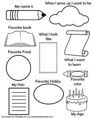 When i grow up kids worksheet