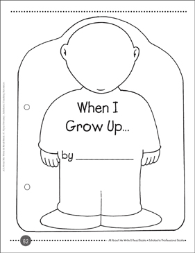 When i grow up a write read book printable mini