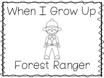 When i grow up i want to be a forest ranger preschool worksheets and activities