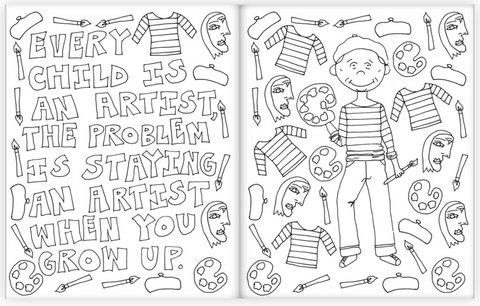 Little artist icons coloring book â by anne kerr