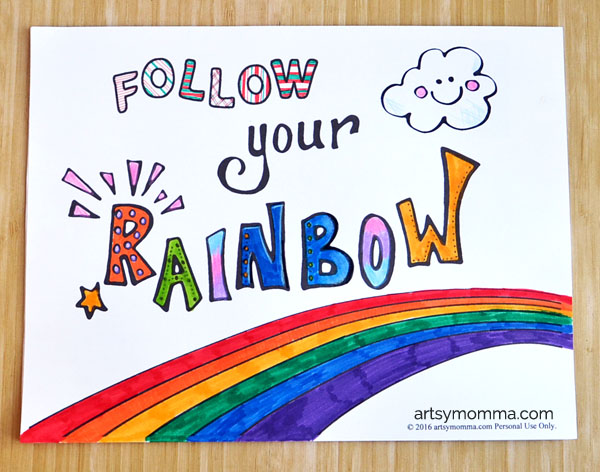 When i grow up collage craft follow your rainbow printable