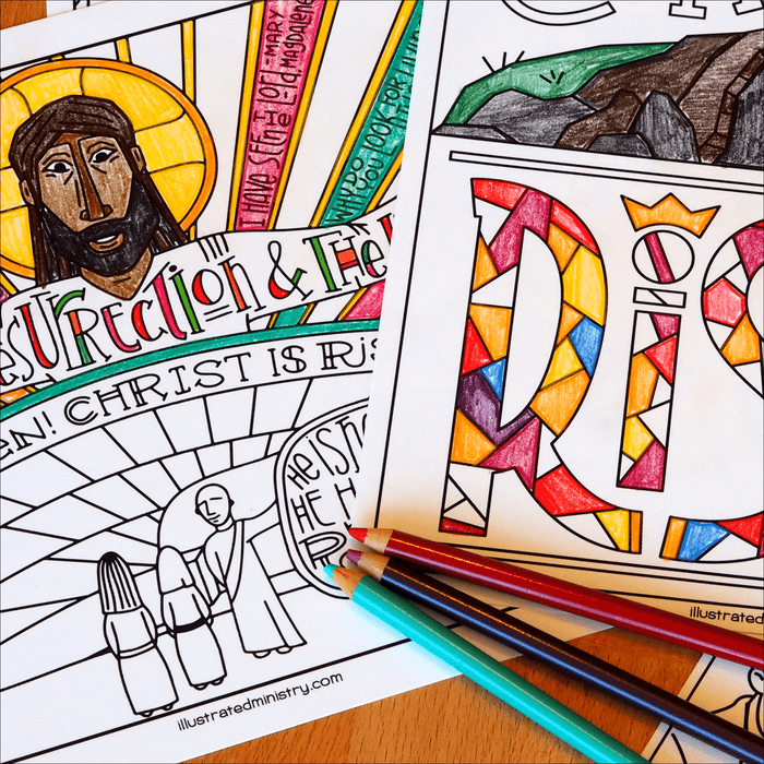 Easter coloring pages volume â illustrated ministry