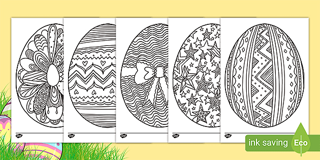 Easter egg mindfulness louring pages teacher made