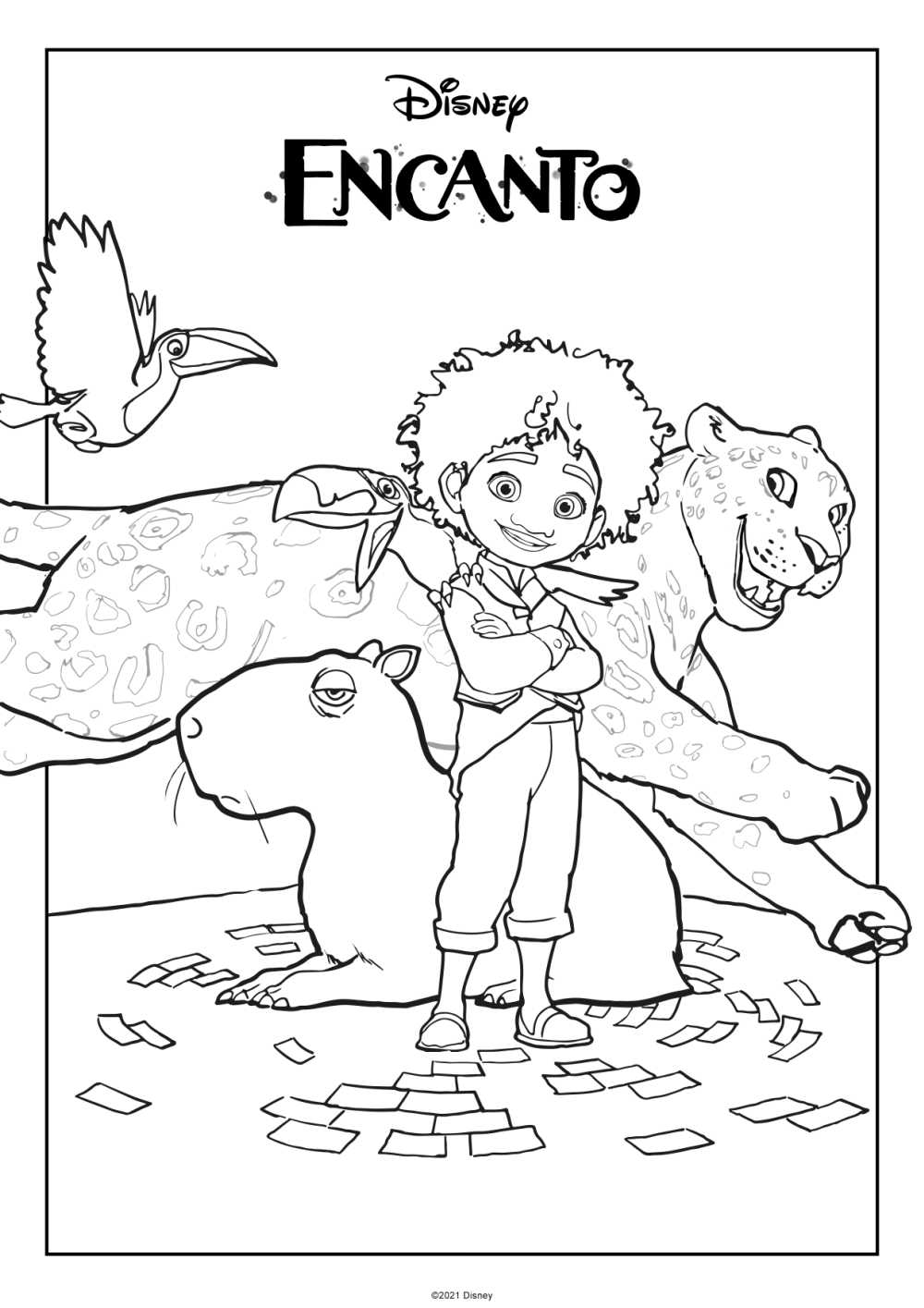 Free download encanto antonio coloring page