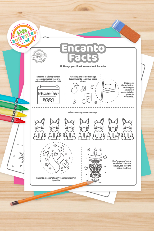 Encanto facts coloring pages kids activities blog