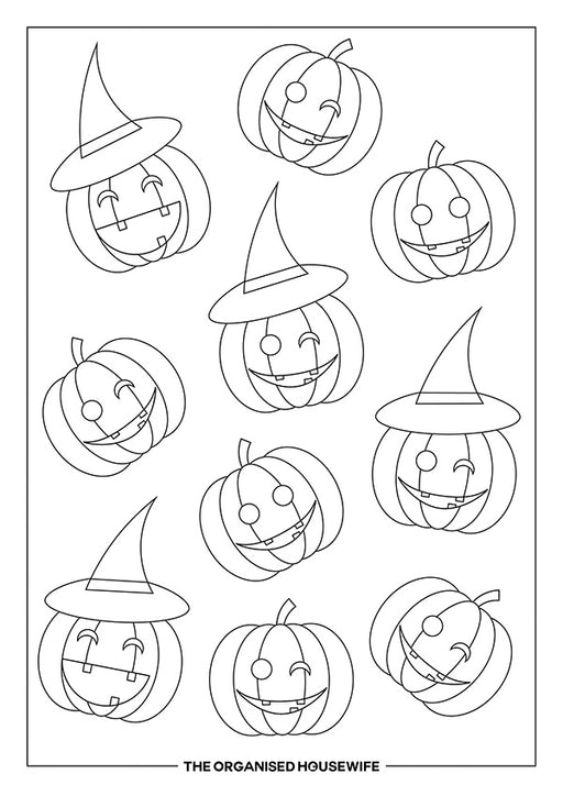 Halloween colouring pages â