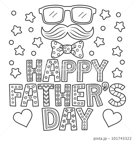 Happy fathers day coloring page for kids