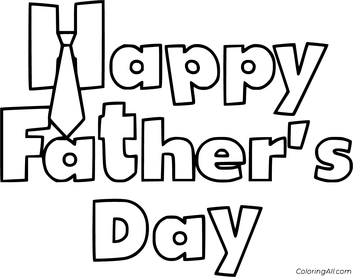 Fathers day coloring pages