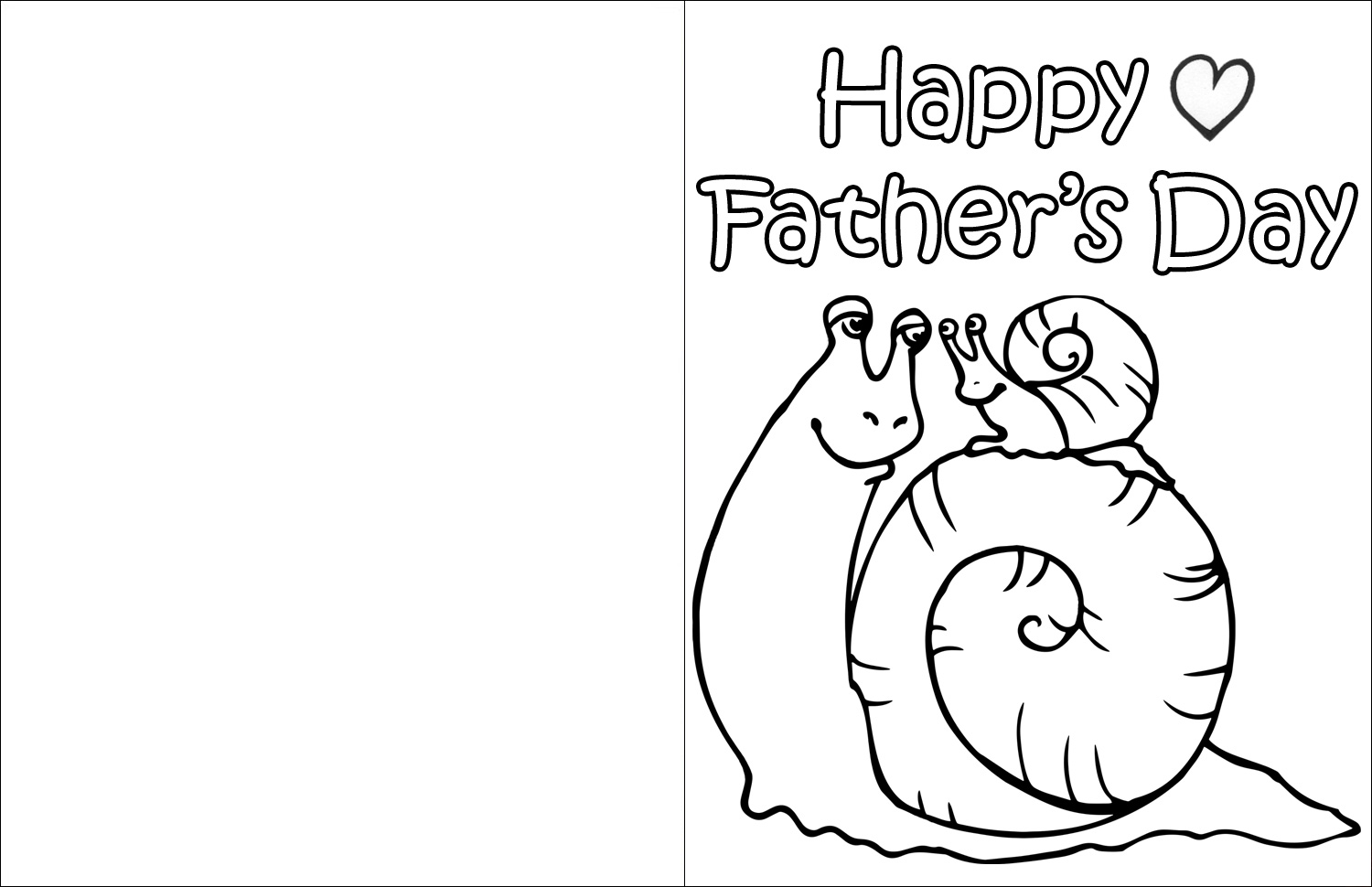 Printable fathers day card dad and baby snail louring rooftop post printables