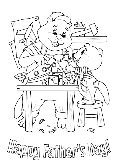 Happy fathers day coloring pages for kids