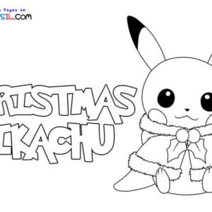 Christmas pikachu coloring pages printable for free download