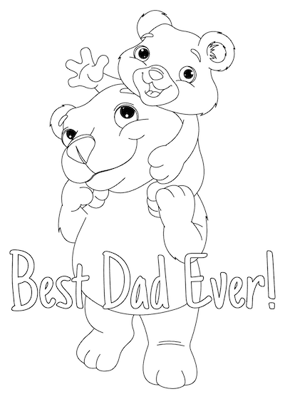 Happy fathers day coloring pages for kids