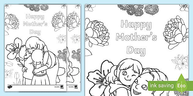 Mothers day colouring sheets teacher made