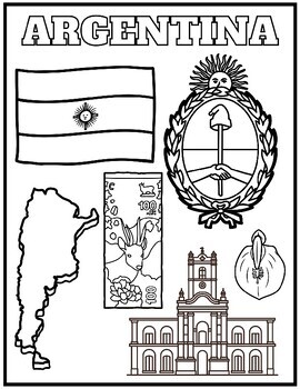 Argentina word search and coloring page hispanic heritage month activities