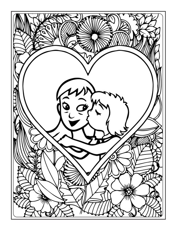 Mothers day coloring pages