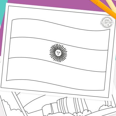 Sunny argentina flag coloring pages kids activities blog