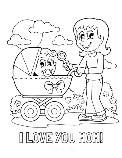 Free printable mothers day coloring pages for kids