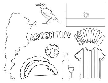 Argentina coloring page for kids by lailabee tpt