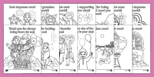 Celebrate diversity mothers day coloring sheets for ell