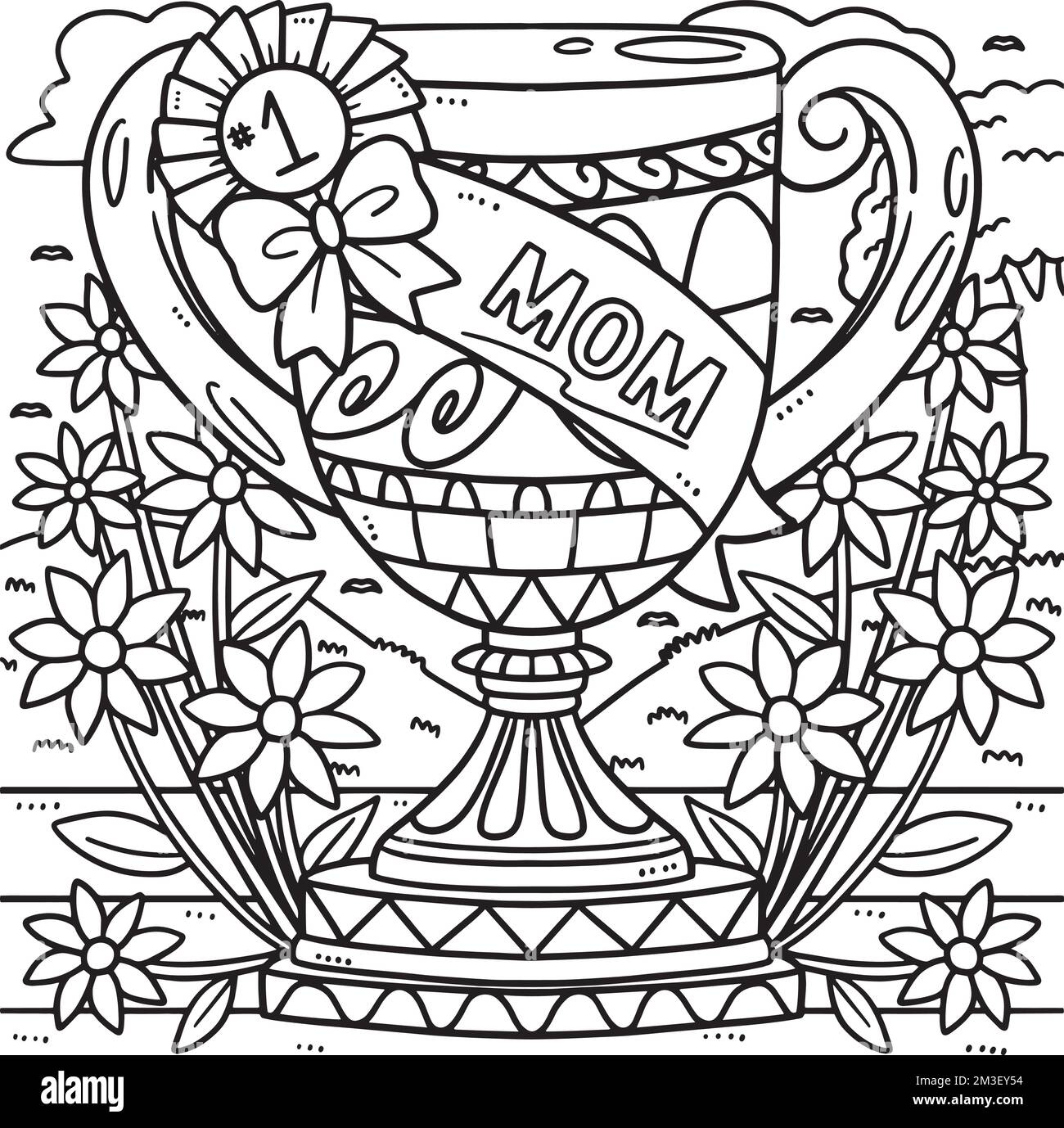 Mothers day coloring page hi