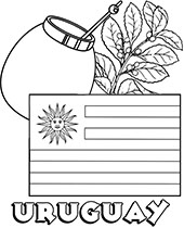 Flag of uae printable educational coloring page