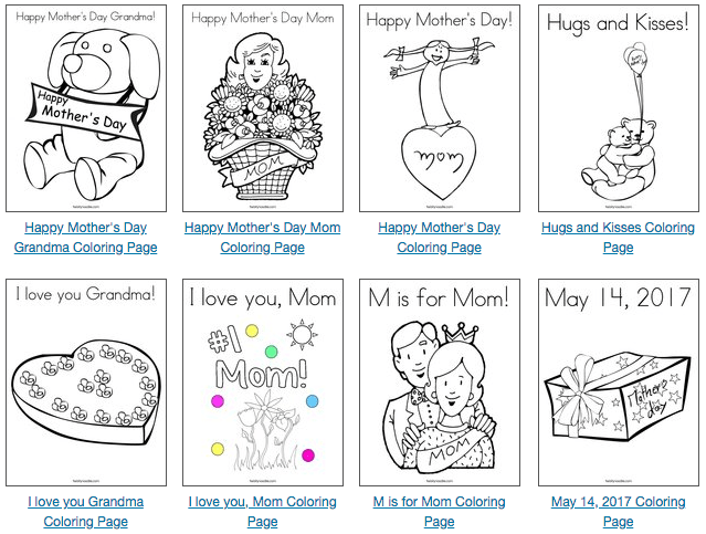 Best free printable mothers day coloring pages