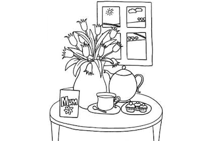 Printable mothers day colouring pages for