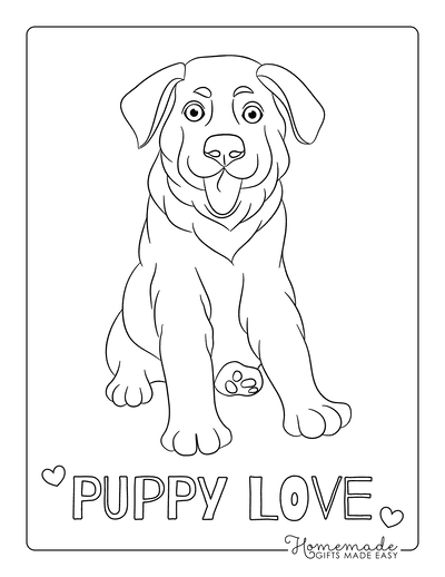 Free dog coloring pages for kids adults