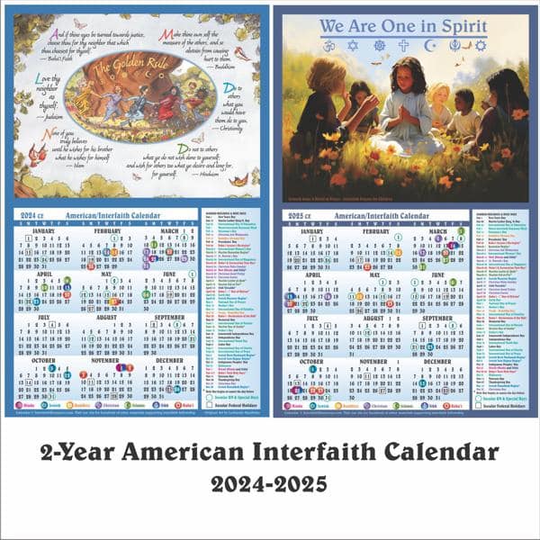 Interfaith wall calendar