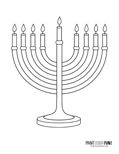 Hanukkah coloring pages menorah clipart plus info about this important jewish holiday at