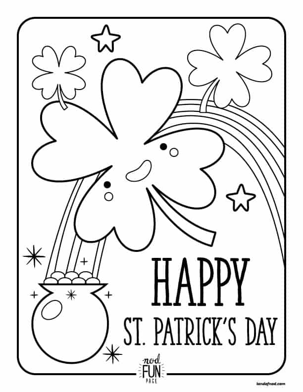 Free st patricks day coloring pages