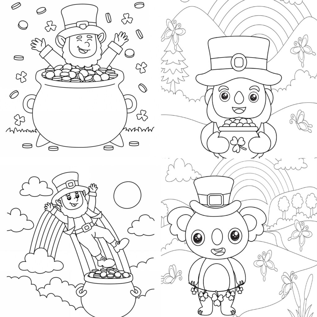 St patricks day coloring pages with free printable