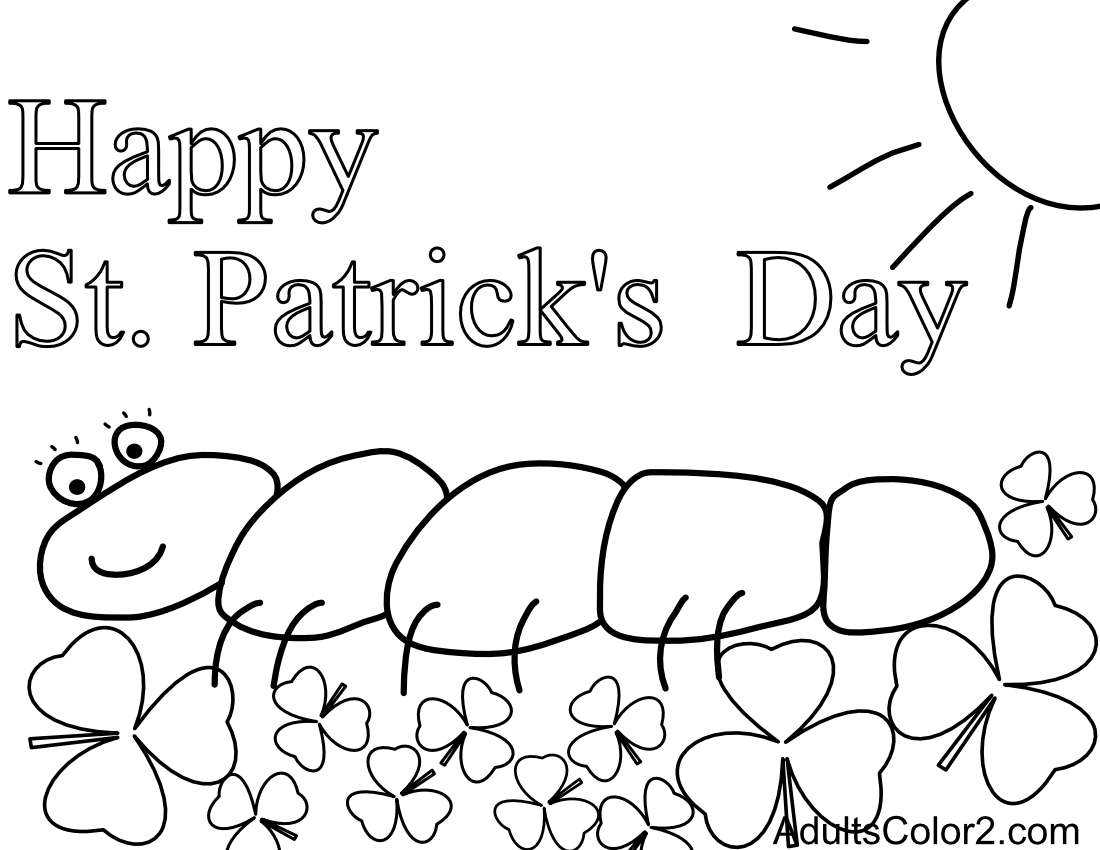 St patricks day coloring page