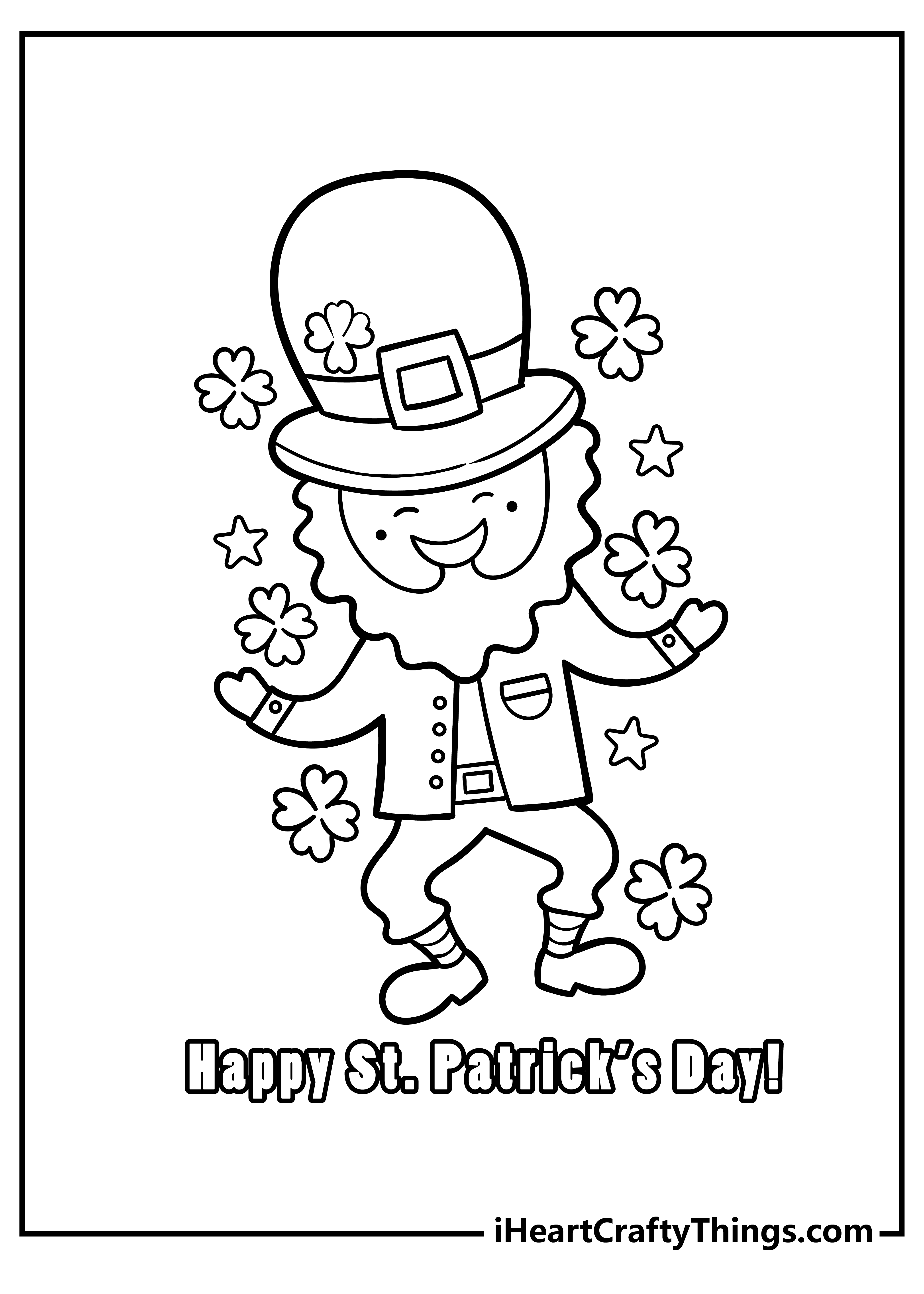 St patricks day coloring pages free printables