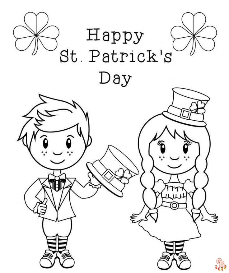 Saint patricks day coloring pages for kids