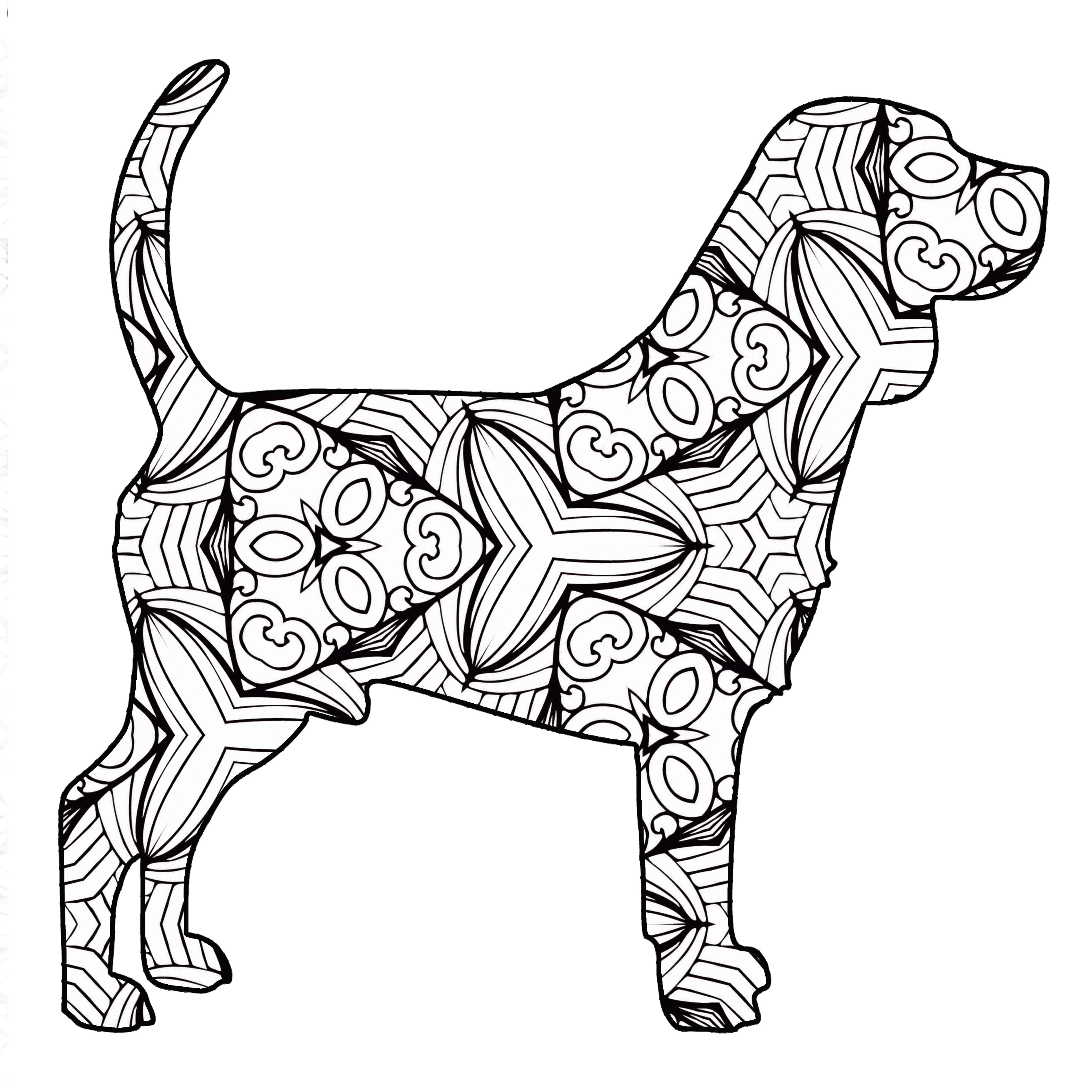 Free printable geometric animal coloring pages the cottage market