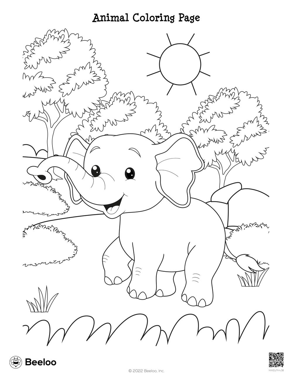 Animal coloring page â printable crafts and activities for kids