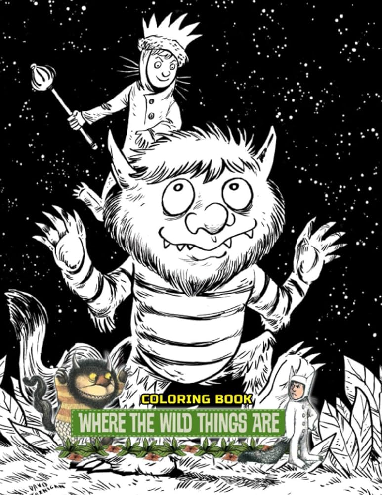 Where the wild things are coloring book coloring pages exclusive artistic illustrations for fans of all ages helen cleopatra books