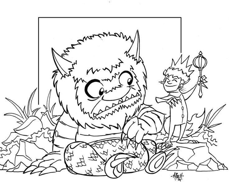 Where the wild things at mandala coloring pages art lessons elementary coloring pages