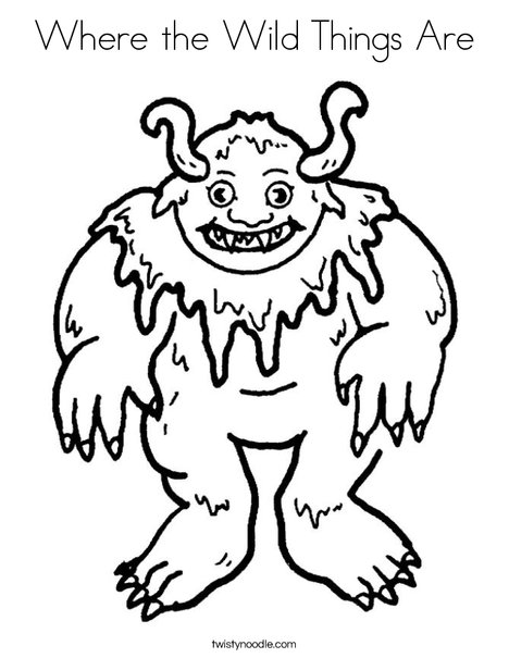 Where the wild things are coloring page