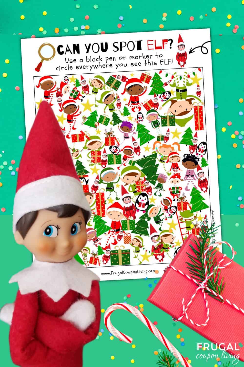 Wheres elf fun spot the elf activity sheet free printable