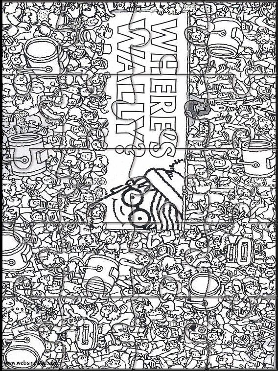 Wheres wally printable jigsaw puzzles to cut out for kids wheres wally jigsaw wally