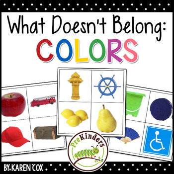 What doesnt belong colors visual discrimination skills pre