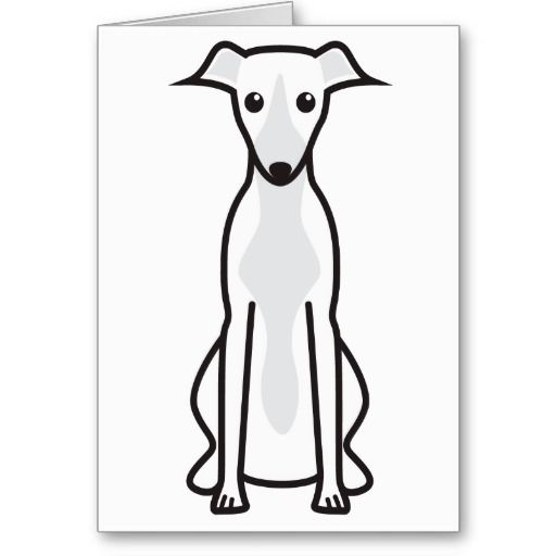 Whippet dog cartoon greeting card best dog gifts whippet dog cartoon dog