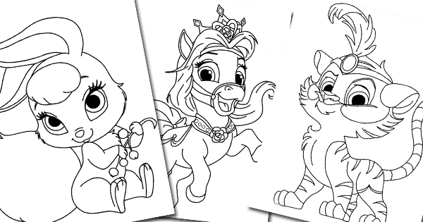 Palace pets coloring pages