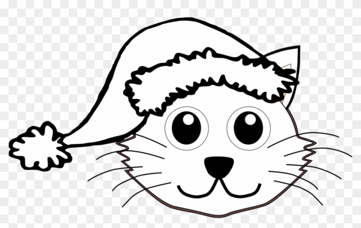 Free cat in the hat black and white clipart kid