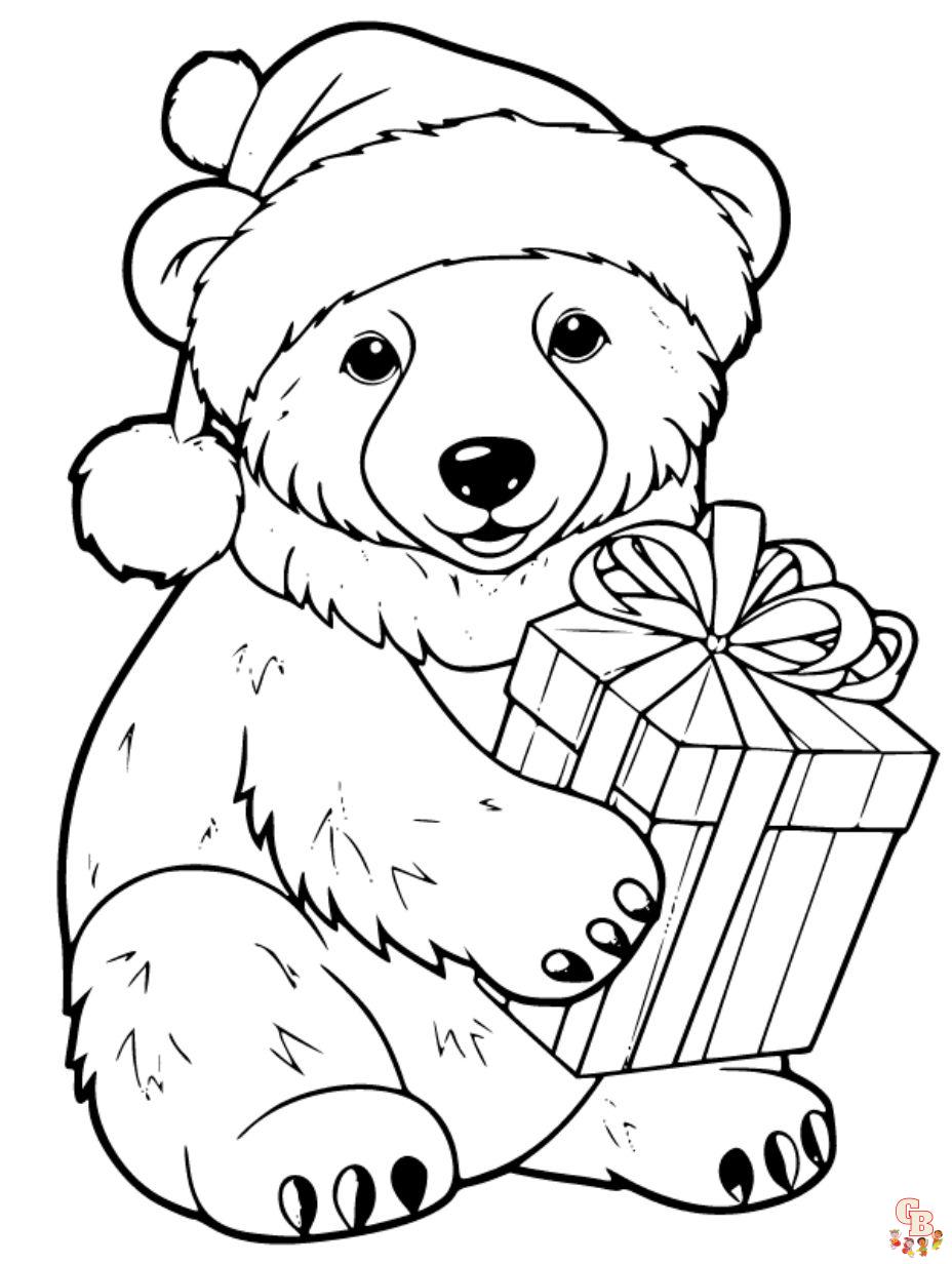 Discover the best christmas polar bear coloring pages